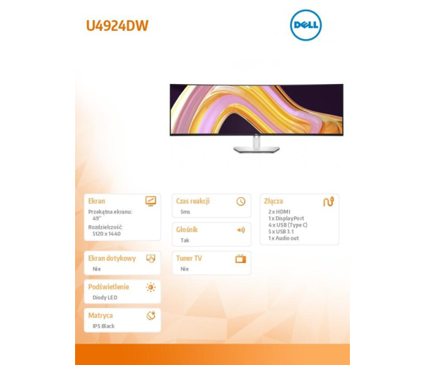 Dell U4924DW - 1166459 - zdjęcie 7
